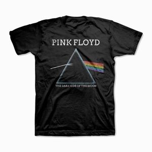 Pink Floyd Dark Side of the Moon Black Distressed faded Graphics T-Shirt